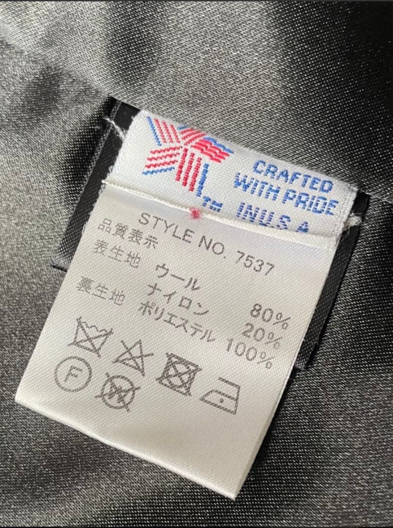 Schott シングルピーコート　USA製　タイト　スリム　ネイビー　XL