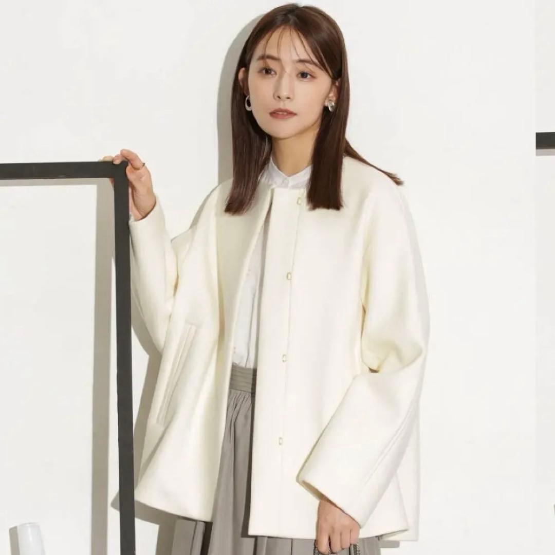 ナノユニバース❤︎ノーカラーショートコート