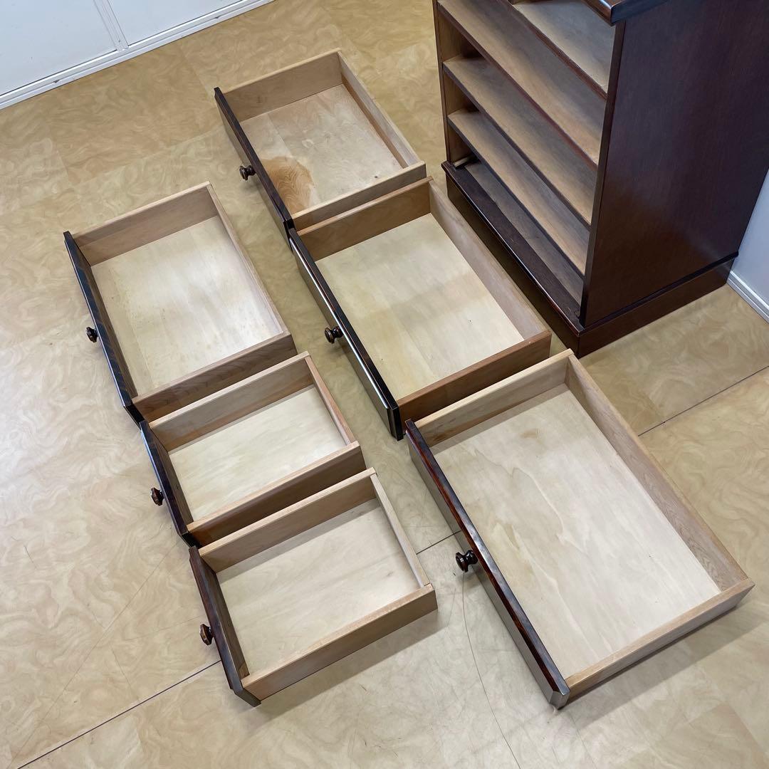 民芸家具 5段チェスト 長谷川家具 旭川家具 引き出し 電話台 タンス 箪笥