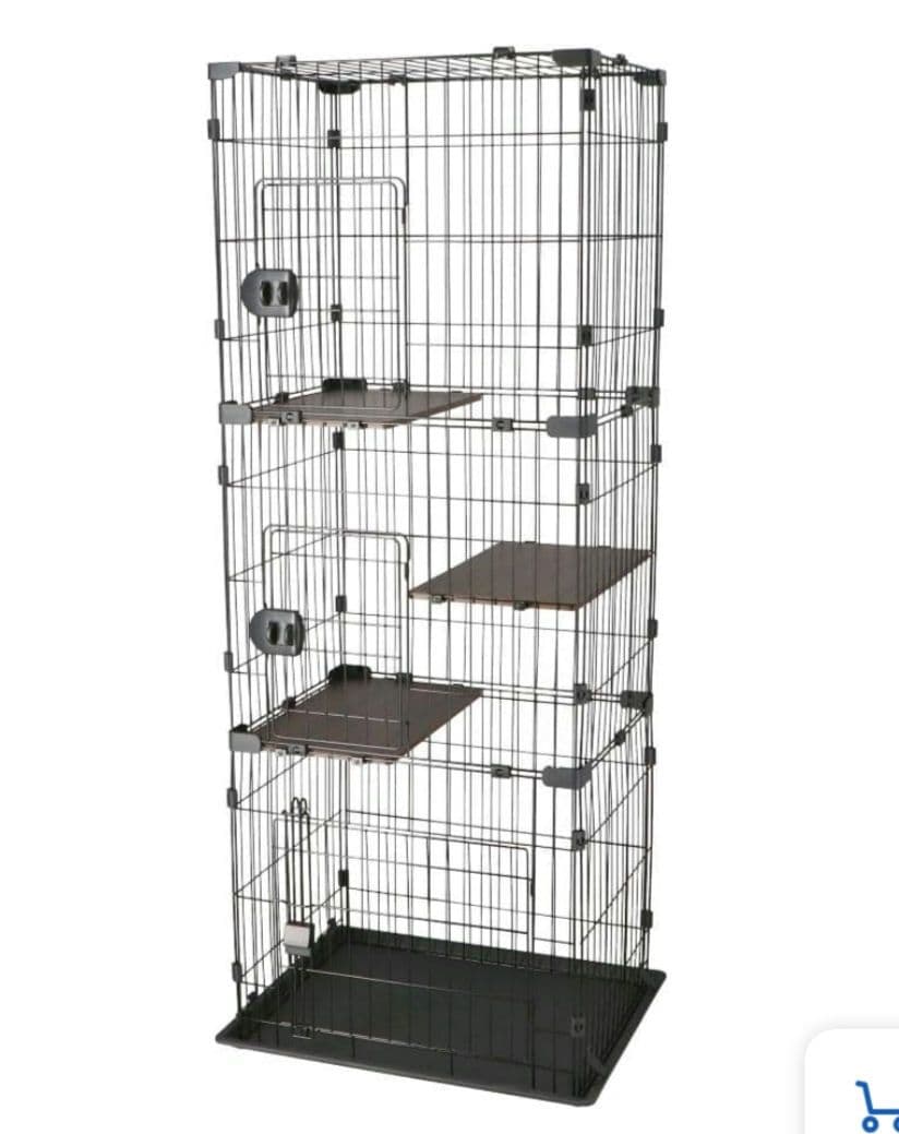 キャットケージ 3段式 ダーク系