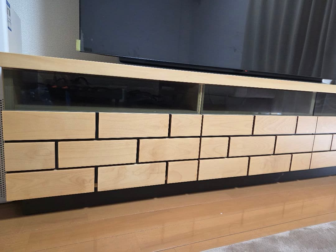 ナチュラルウッド テレビ台 ブロックデザイン