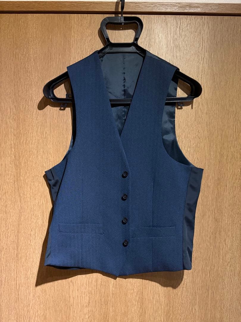 美品✨スーツセレクト　ビジネススーツ　スリーピース　ネイビー Y5