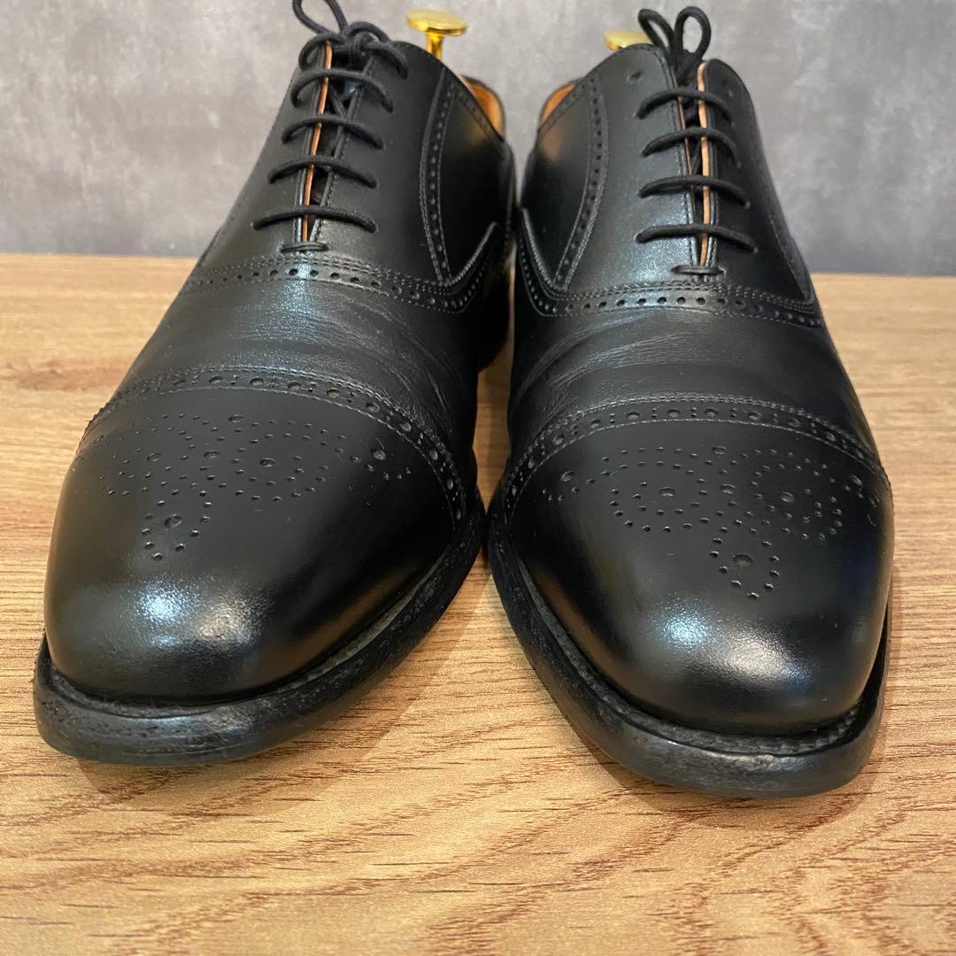 【美品】 スコッチグレイン F9057 セミブローグ ストレートチップ 26cm