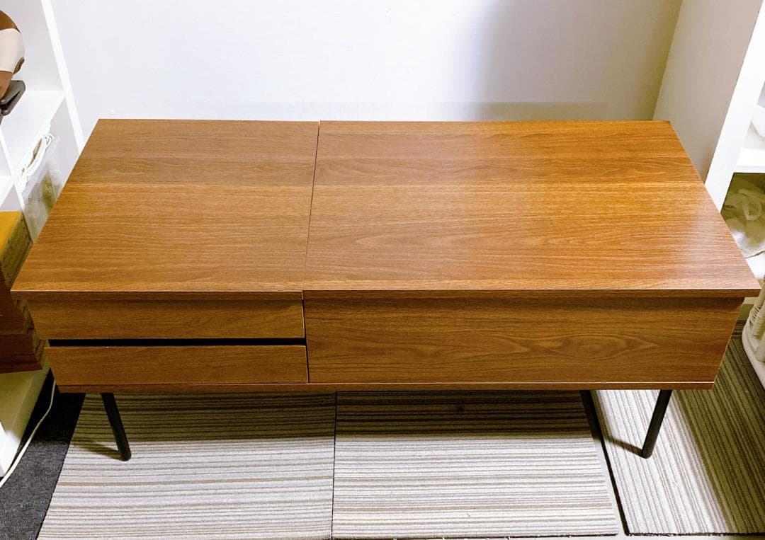 エアリゾーム ローテーブル 天板昇降式 収納付 北欧 モダン おしゃれテーブル