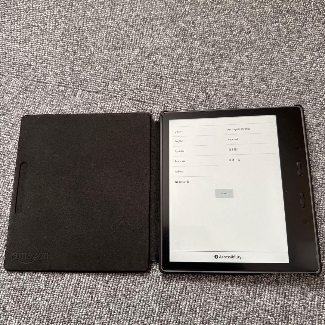 Amazon Kindle Oasis ブラック カバー・充電コード付き