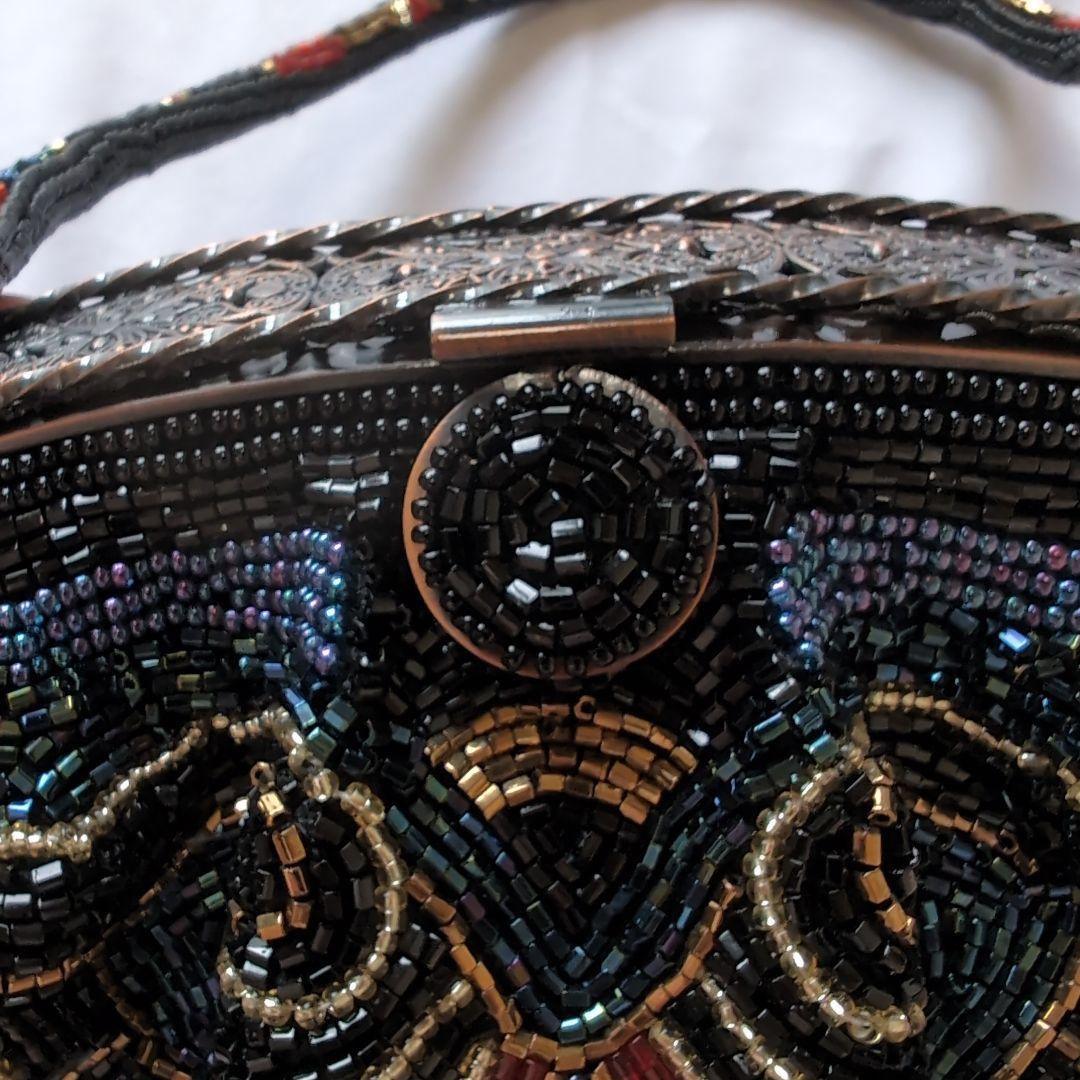 LUMY フォーマルバッグ 総ビーズバッグ モルティ ハンドバッグ