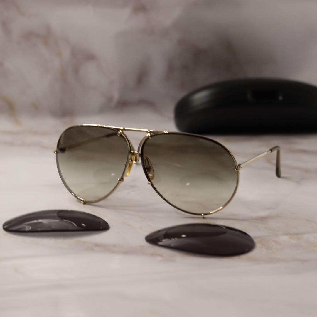 PORSCHE ティアドロップ y2k アビエーター サングラス ケース付き