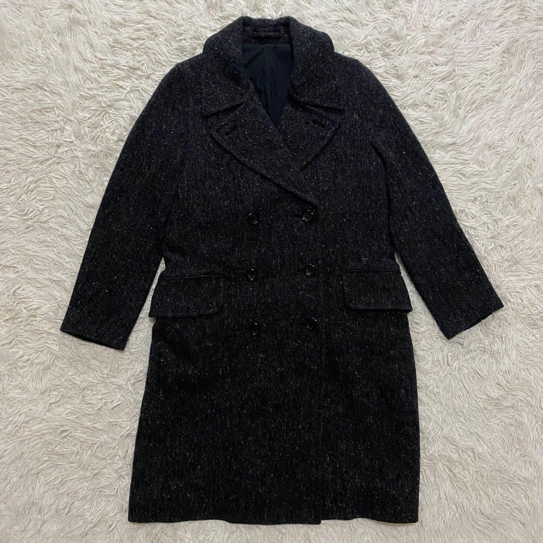 【美品】マーガレットハウエル　ダブルチェスターコート　ツイード　ロング　Sサイズ