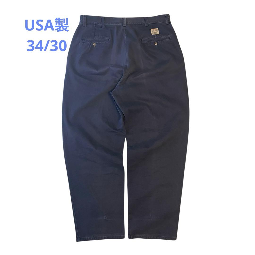 USA製 ポロラルフローレン 初期タグ ポロチノ ネイビー フェード W34