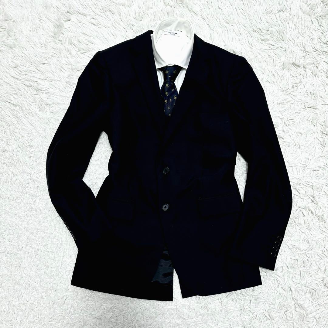 【美品】P.S.FA スーツ 3ピース ブラック 背抜き サイズ92Y6