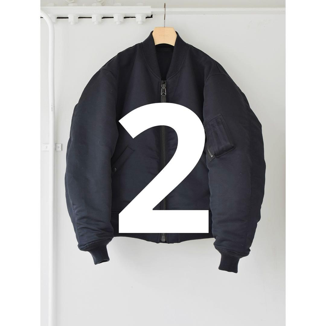 COMOLI シルクナイロン ma-1 navy size2