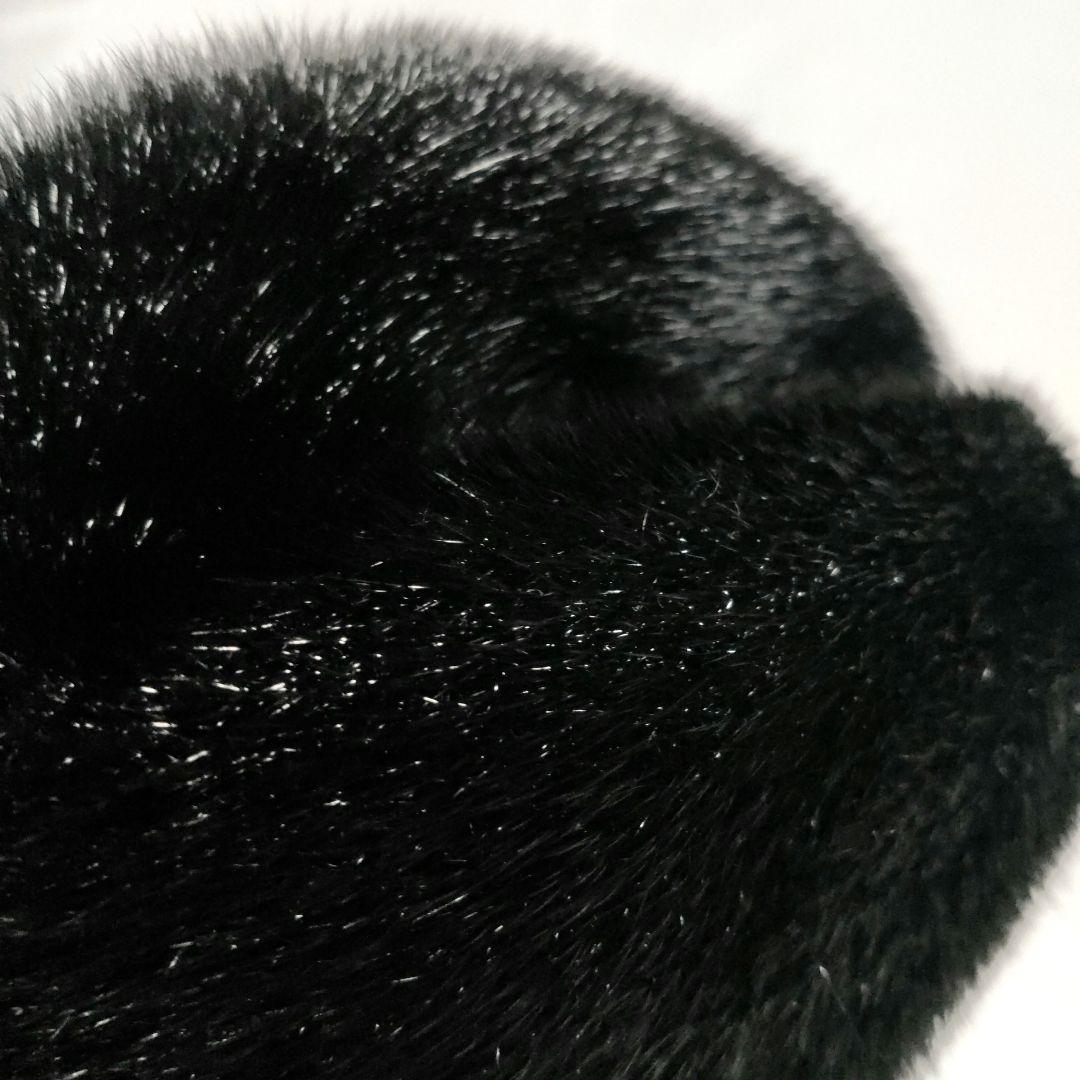 Wigens Seal本革 アザラシ毛皮 帽子 キャップ メンズ レディース 黒