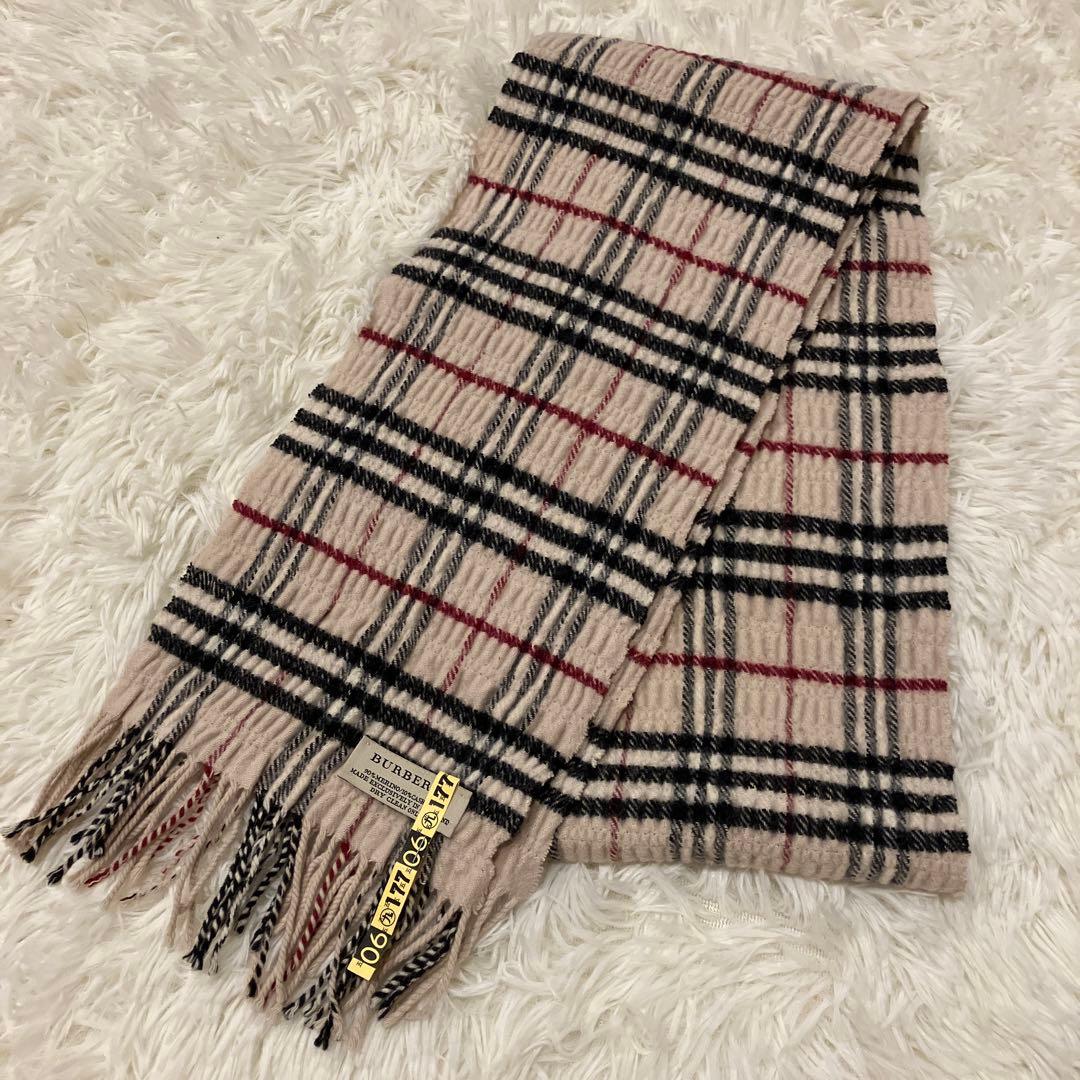 【カシミヤ混・近年モデル】BURBERRY バーバリー　ノバチェック マフラー
