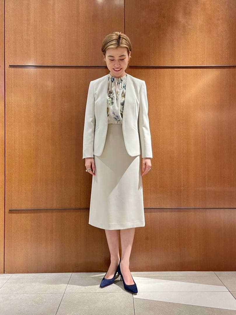 新品 トゥモローランド　ドライダブルクロス ノーカラージャケット