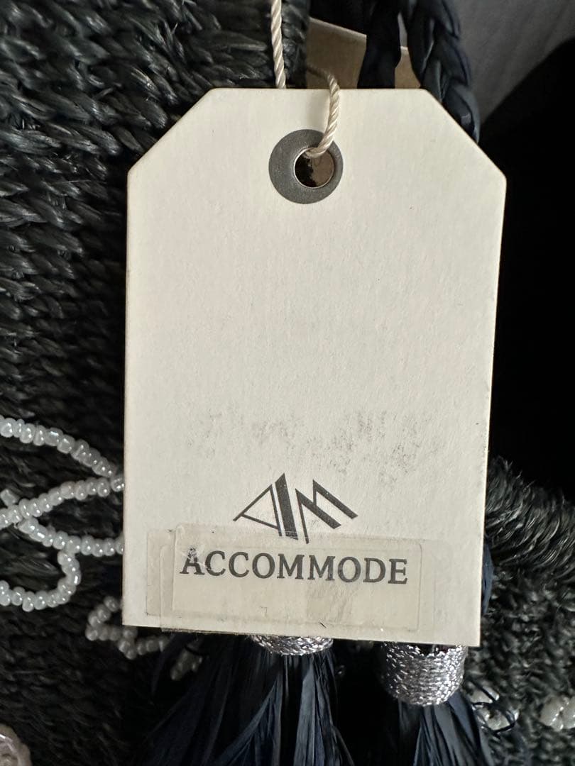 アコモデ ディズニーコラボ ミッキー&ミニーかごバッグ ブラック黒