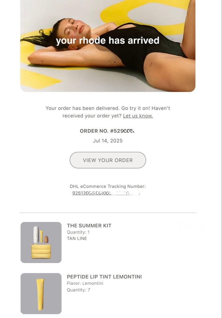 RHODEヘイリー限定LEMONTINIペプチドリップティント