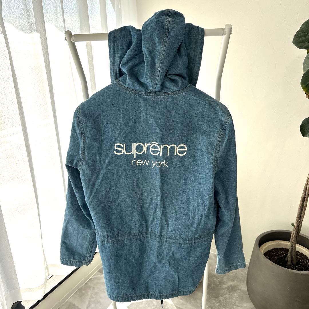 Supreme フード付きデニムジャケット S