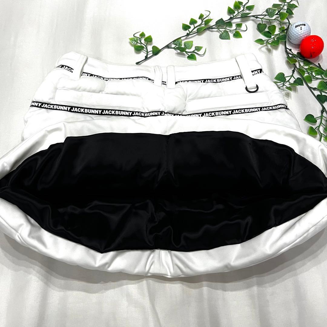 【試着のみ！】完売品 Jack Bunny!! 中綿 スカート ロゴライン 白