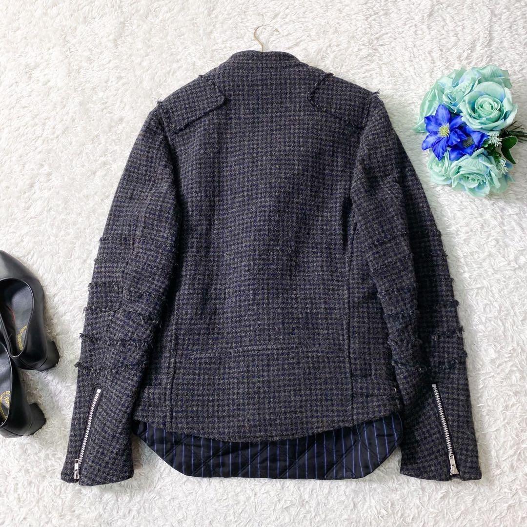 sacai サカイ ウール レイヤード ダブルライダースジャケット ライナー付属