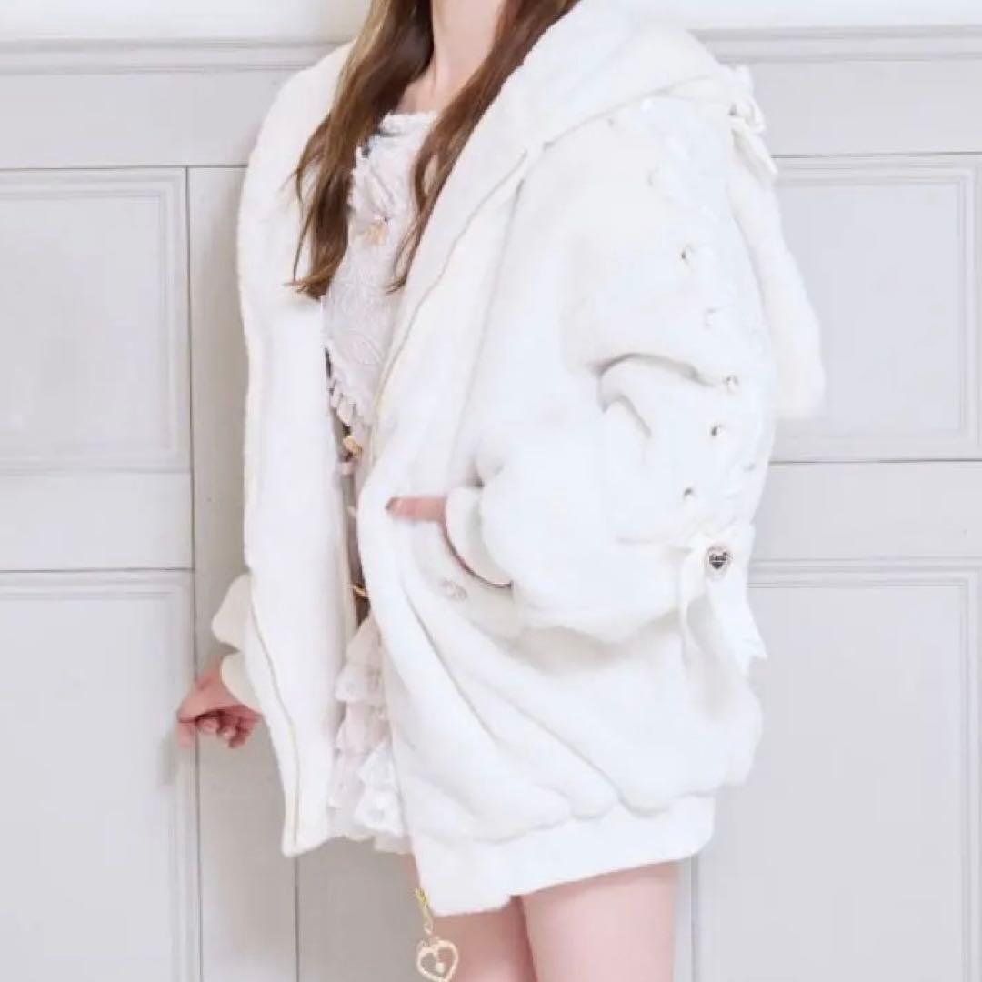 LIZLISA リズリサ リボンうさみみファーブルゾン