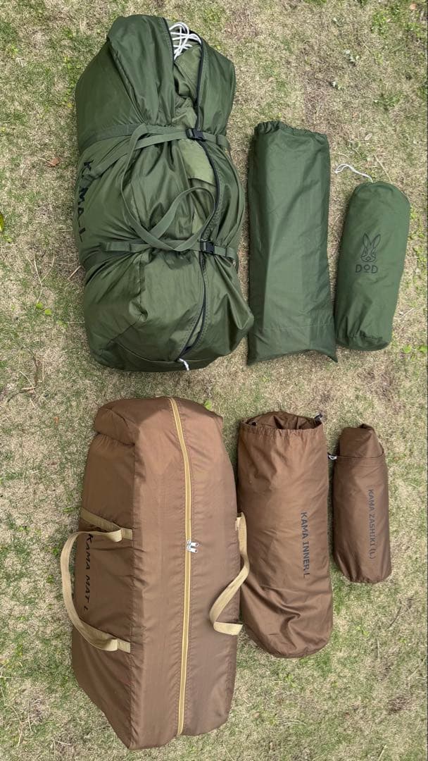 カマボコテント3 オプション品充実　寝室とリビングに分かれています