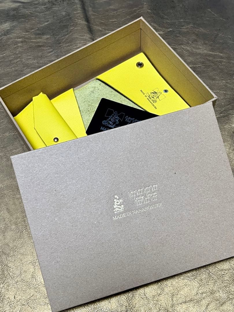 【ななのすけくんの財布】イエローバージョン　姫路レザー　隕石パウダー使用　龍神