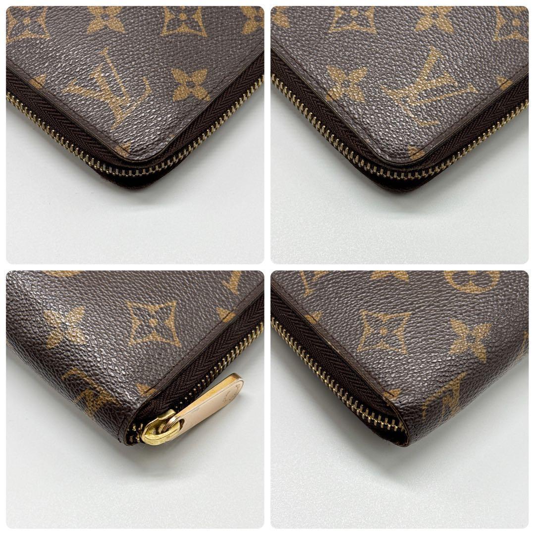 ルイヴィトン モノグラム ジッピーウォレット ブラウン 財布 茶色 ラウンド