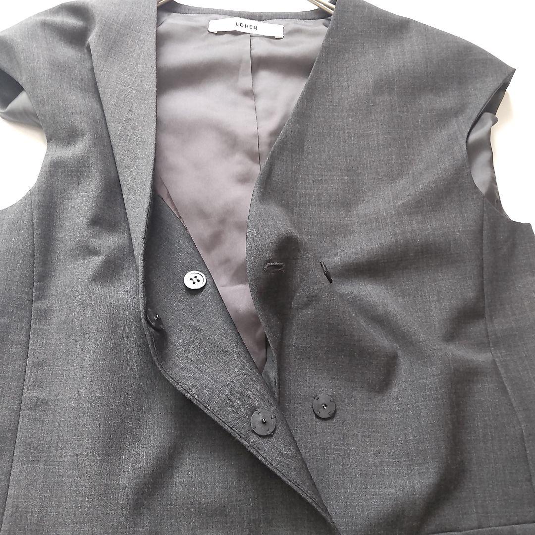 美品 LOHEN ローヘン オールインワン サロペット ノースリーブ グレー36