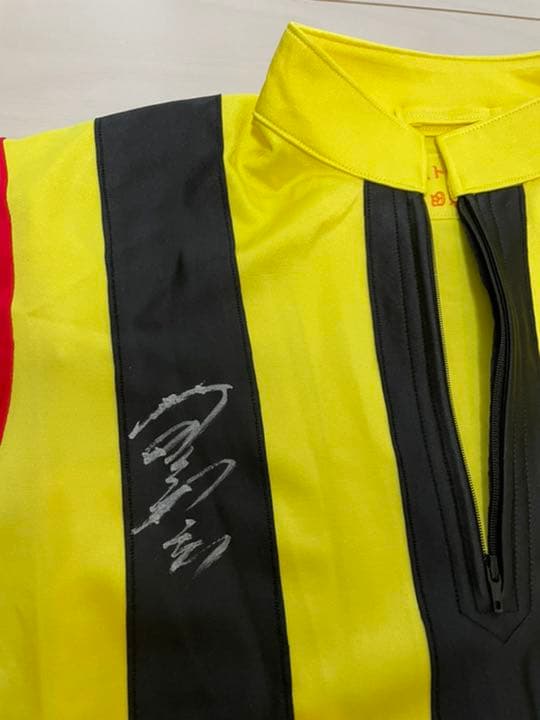 JRA 競馬 勝負服 キストゥヘヴン 吉田和子氏 中古 社台 安藤勝己騎手サイン