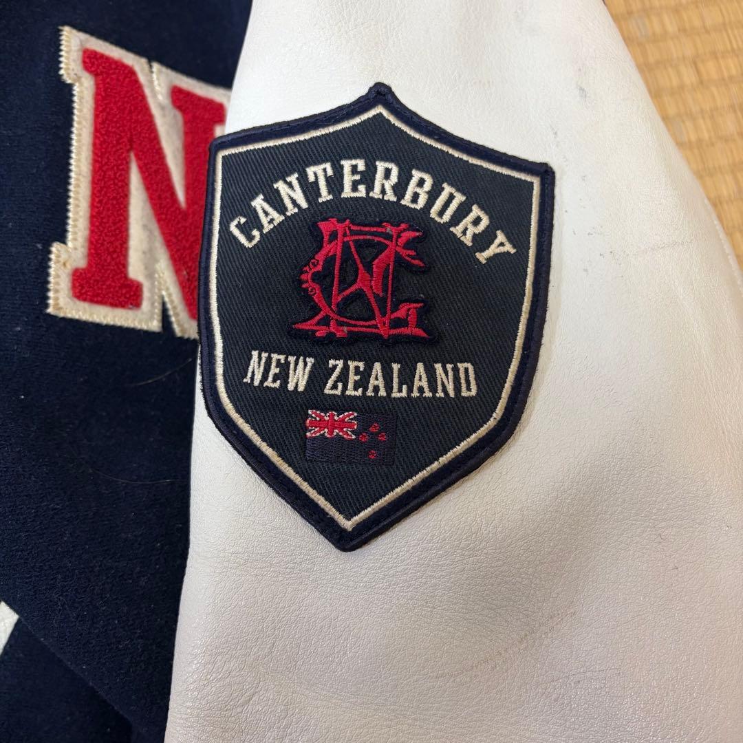 【CANTERBURY 】袖牛革スタジャン Lサイズ カンタベリー