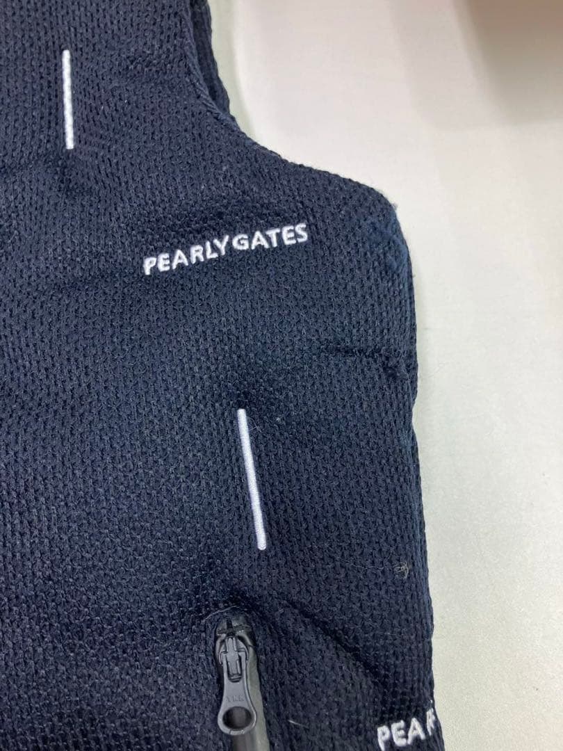 PEARLY GATES フード付きベスト サイズ0 ロゴ刺繍　ゴルフウェア