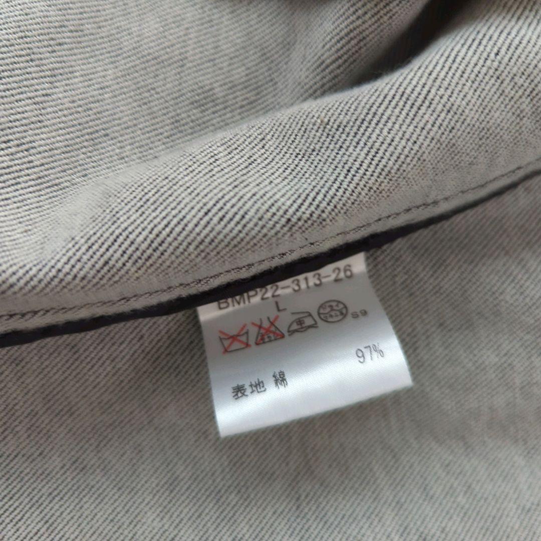 バーバリーブラックレーベル Pコート デニム 銀釦 ノバチェック L