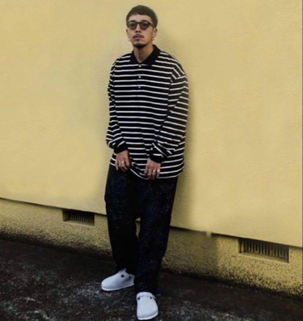 COOTIE Velour Border L/S Polo ベロアロングポロ