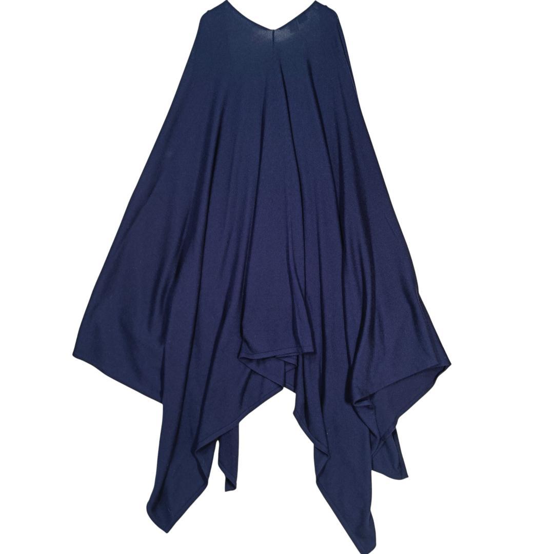 barrie バリーカシミヤ ウール シルク ストール カーディガン ネイビー