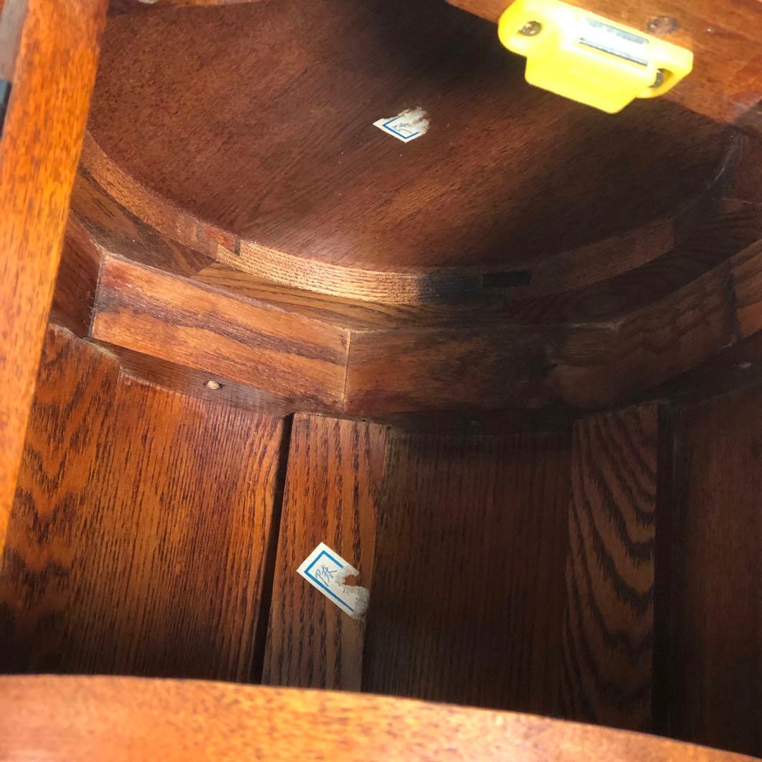 李朝家具　丸型テーブル　丸型チェスト　収納　小物入れ