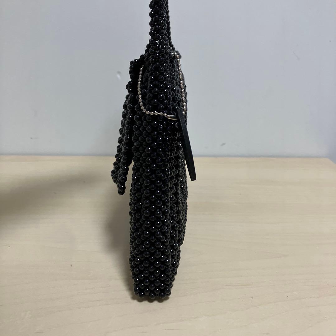 ★R21 レジーナ 黒珊瑚 サンゴ ハンドバッグ ビーズ フォーマル