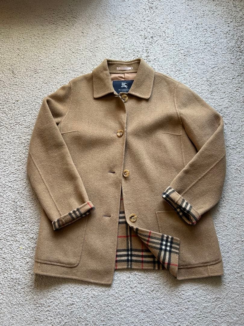バーバリー　ウールカシミヤキャメルコート