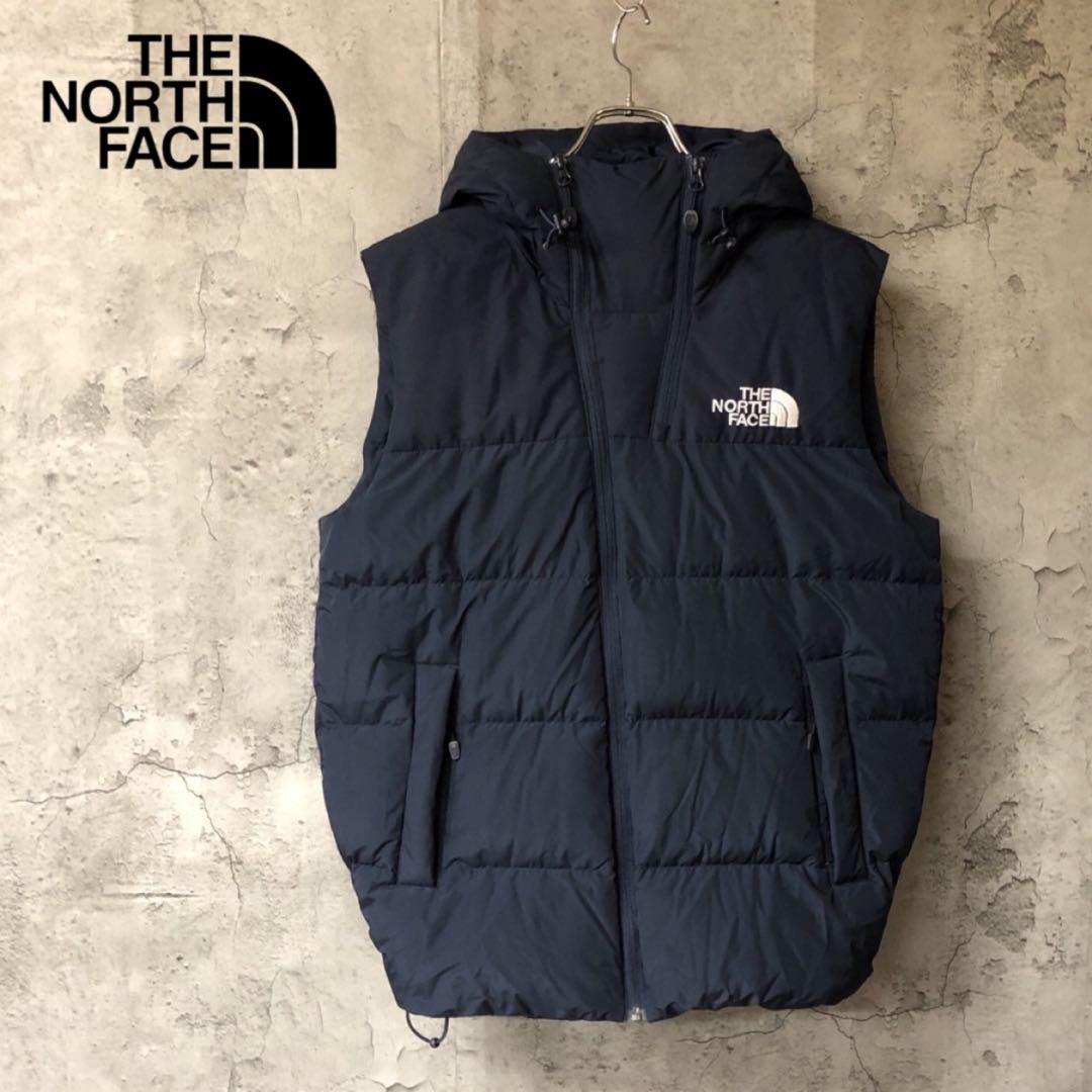 美品　ザノースフェイス　ダウンベスト　キルティングベスト　ネイビー　メンズL