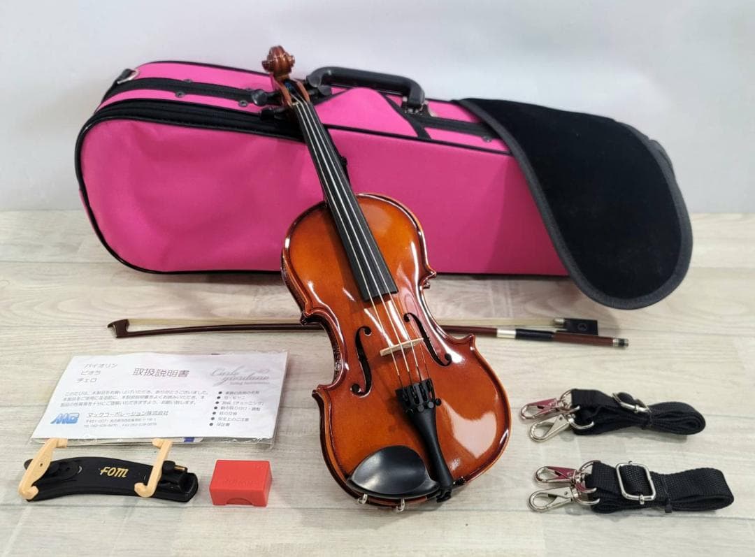【美品】カルロジョルダーノ バイオリンセット VS-1C 1/8 ピンクケース