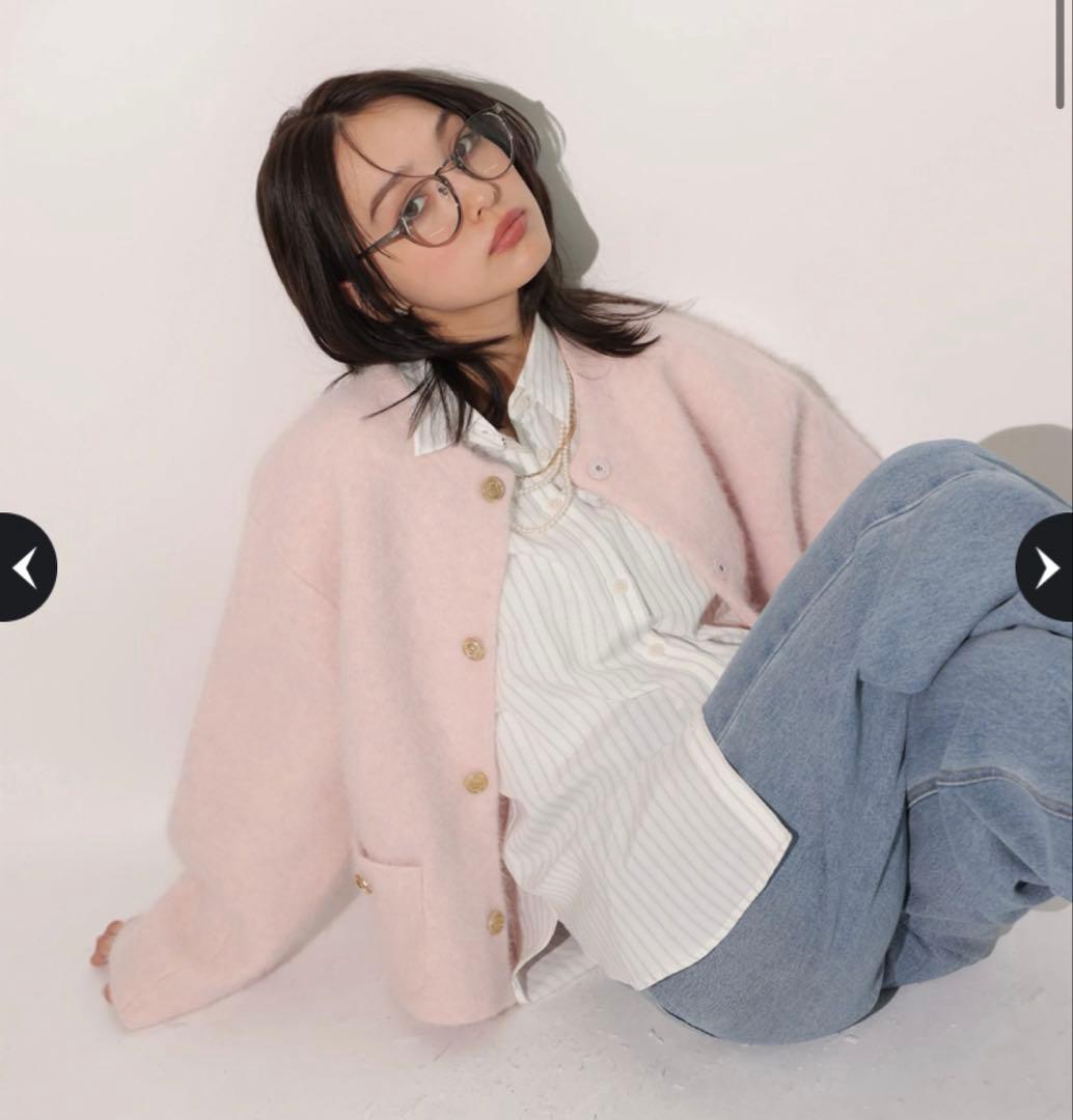 アンゴラコクーンニットジャケット