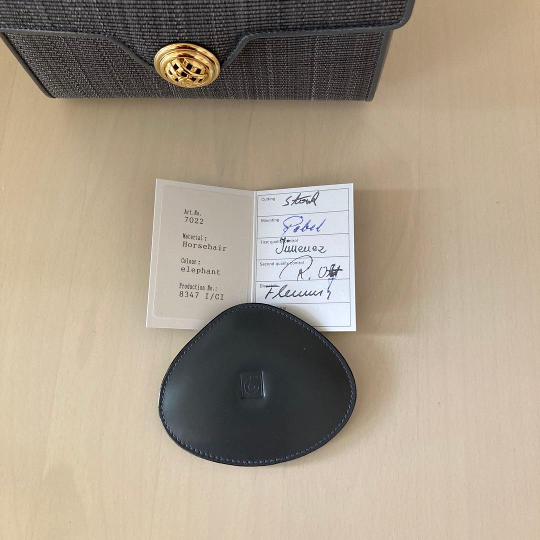 美品❣️コンテスホースヘアーグレー　ハンドバッグ