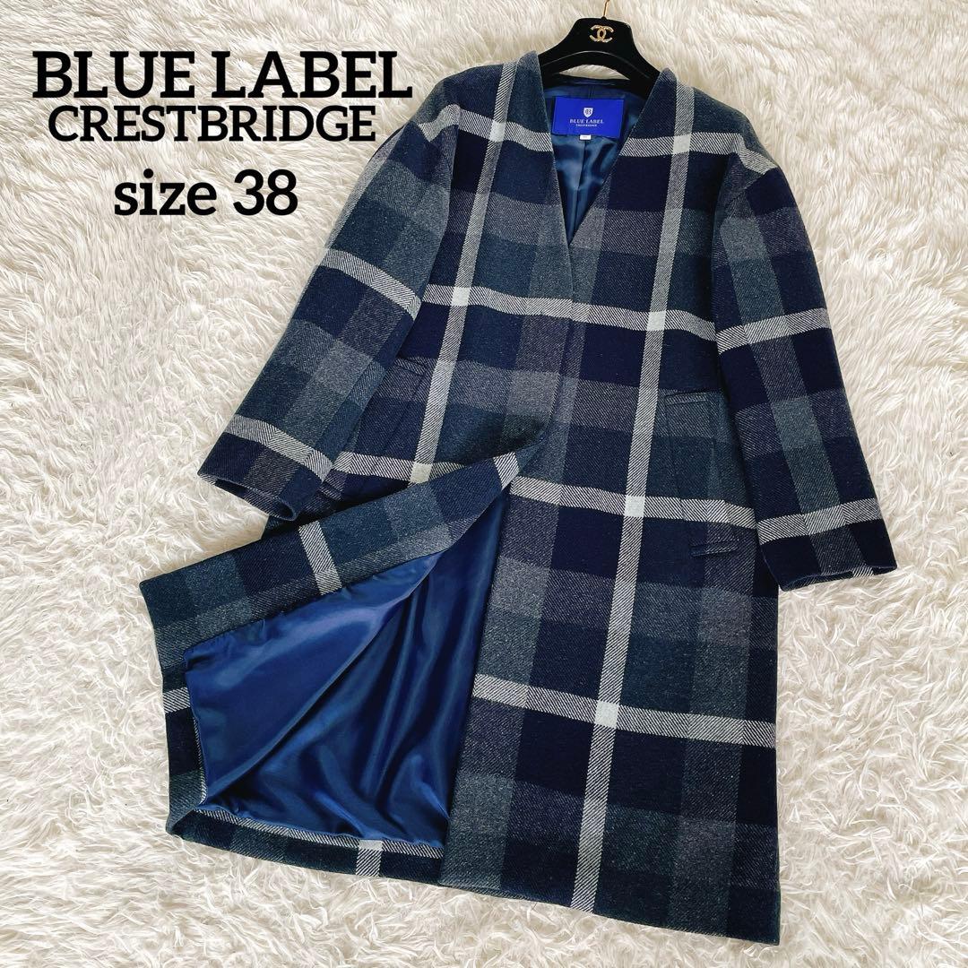 希少✨【ブルーレーベルクレストブリッジ】クレストブリッジチェックツイードコート