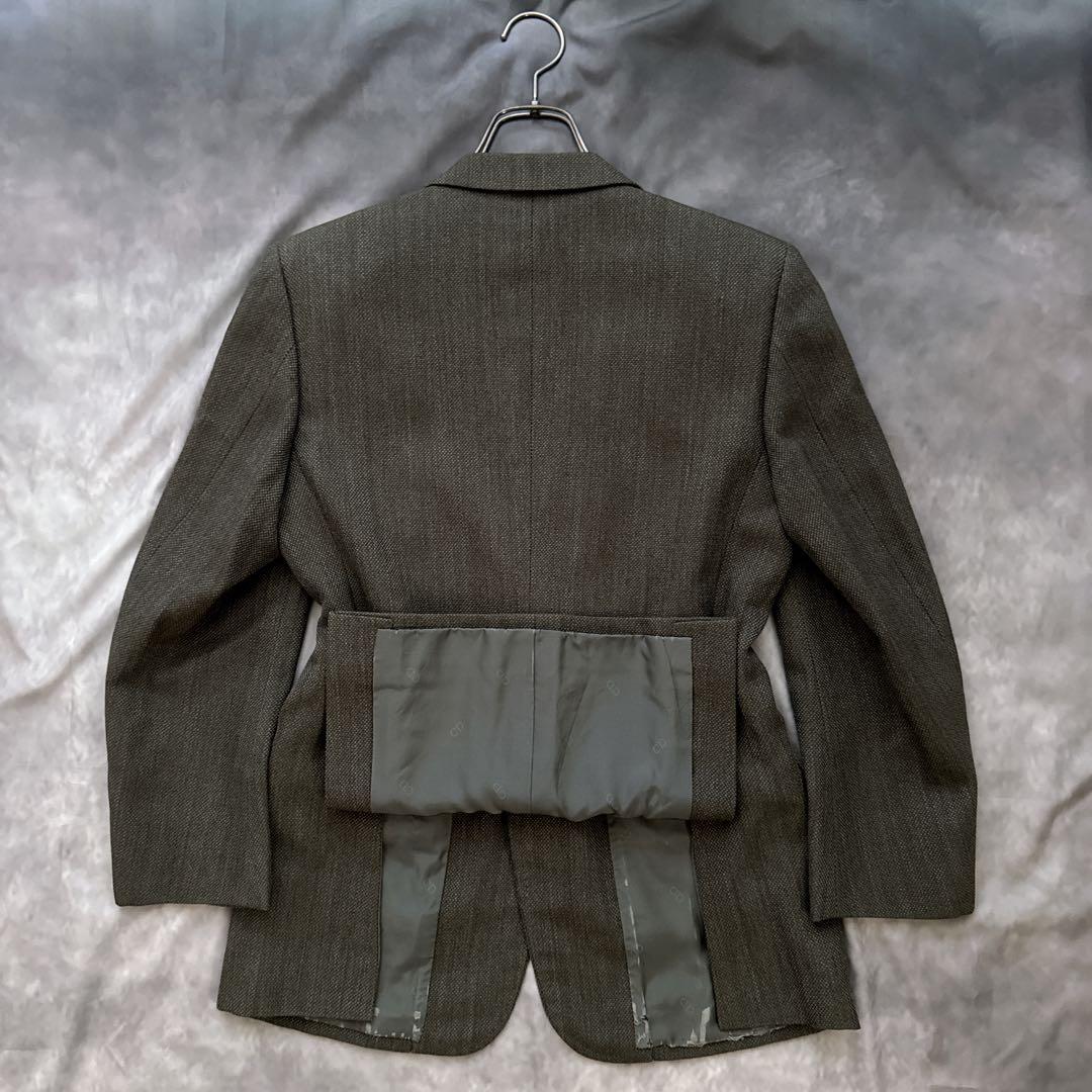 オールド　ディオール セットアップ　シングル　スーツ　チャコールグレー　y2k