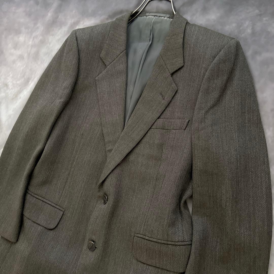 オールド　ディオール セットアップ　シングル　スーツ　チャコールグレー　y2k