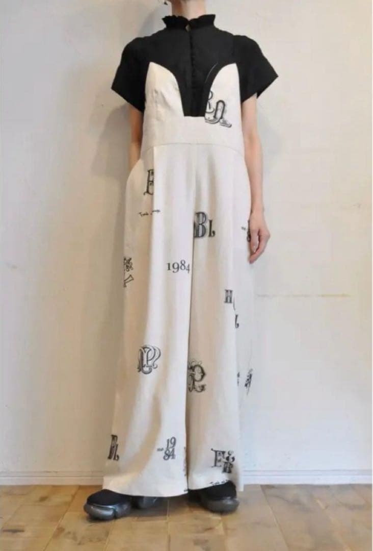 Thomas Magpie C/Linen PRINT overall 美品