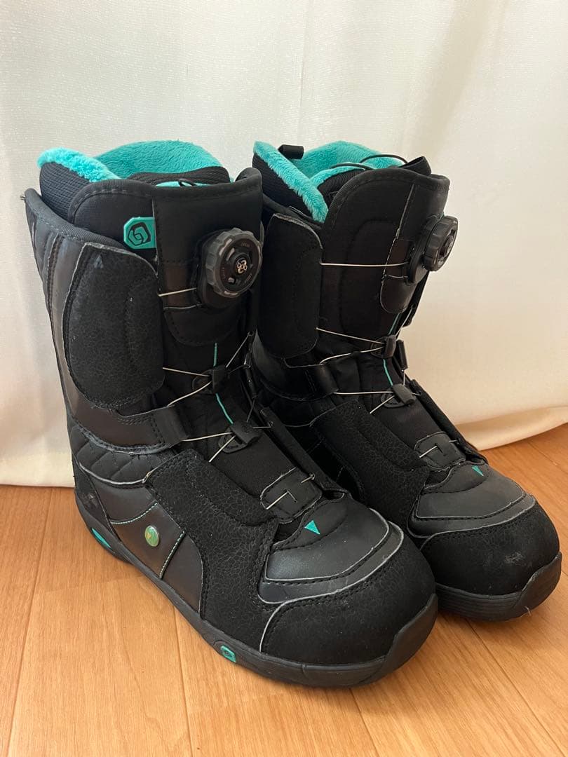 SALOMON サロモン 25cm IVY 女性用 黒 水色　BOA