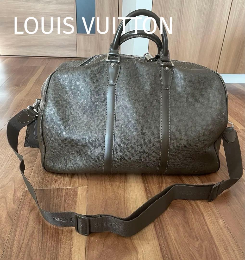 ルイヴィトン　タイガ　ケンダルPM ボストンバッグ　ブラウン　鍵ストラップ付き