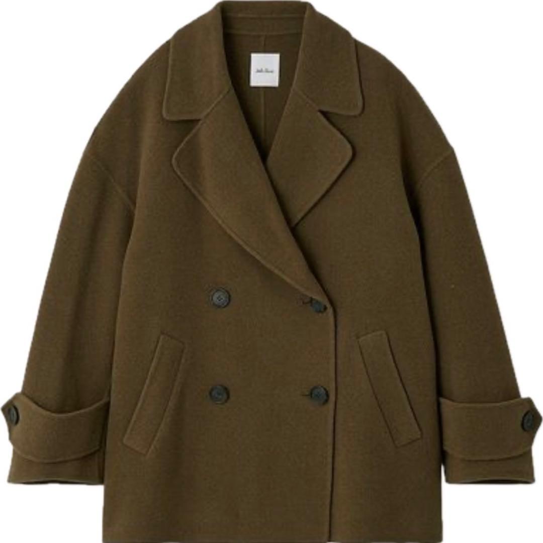 ミラオーウェンwoolコクーンシルエットピーコート★１/M