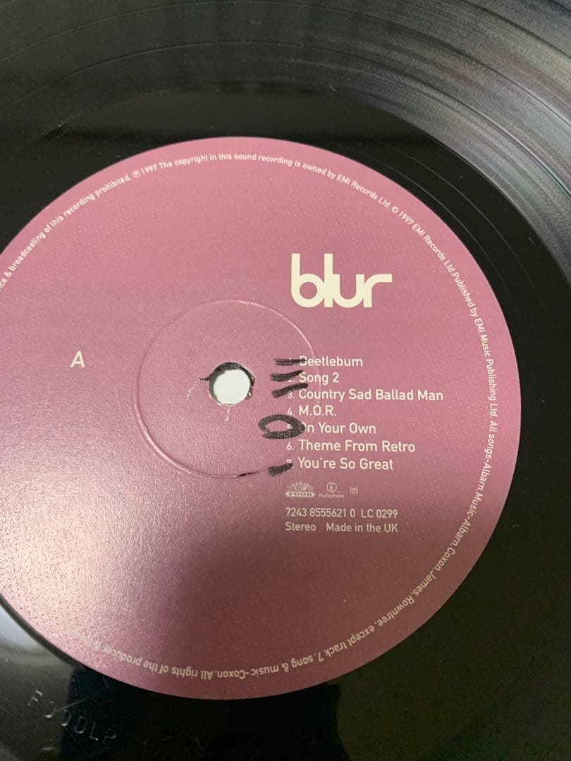 1997年　blur 5thアルバム「blur」 レコード