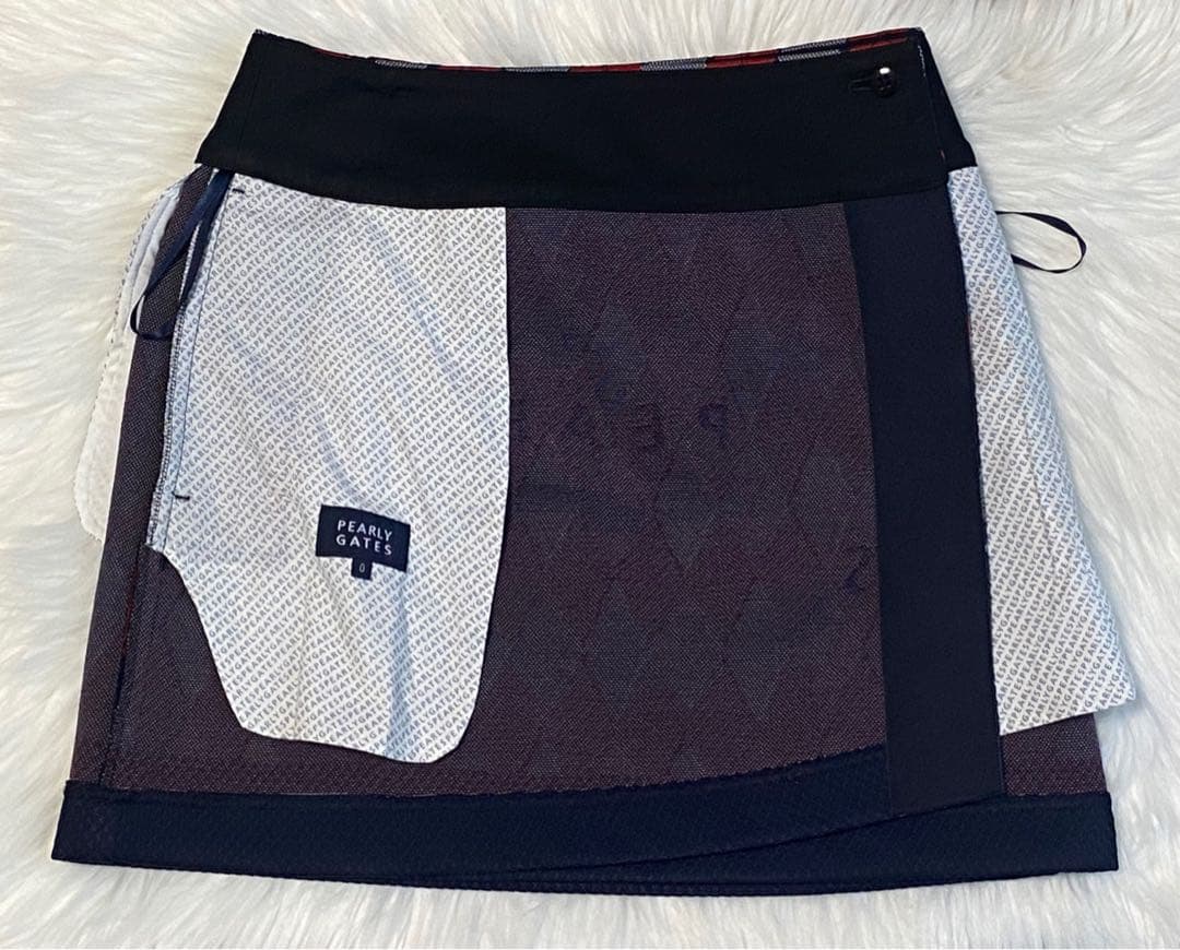 新品☺︎パーリーゲイツ アーガイル ジャガード ミニスカート 0⛳️定価28600円